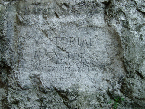 Latin Inscription on the Castle Rock 